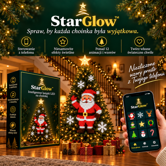 StarGlow™ – Inteligentne lampki RGB z funkcją AI na choinkę